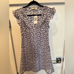 Michael Kors Lavender and Silver Shimmer Dress, Size 0. New with tags